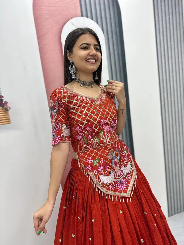 Red_Embroidered_Lehenga_Choli_For_Women