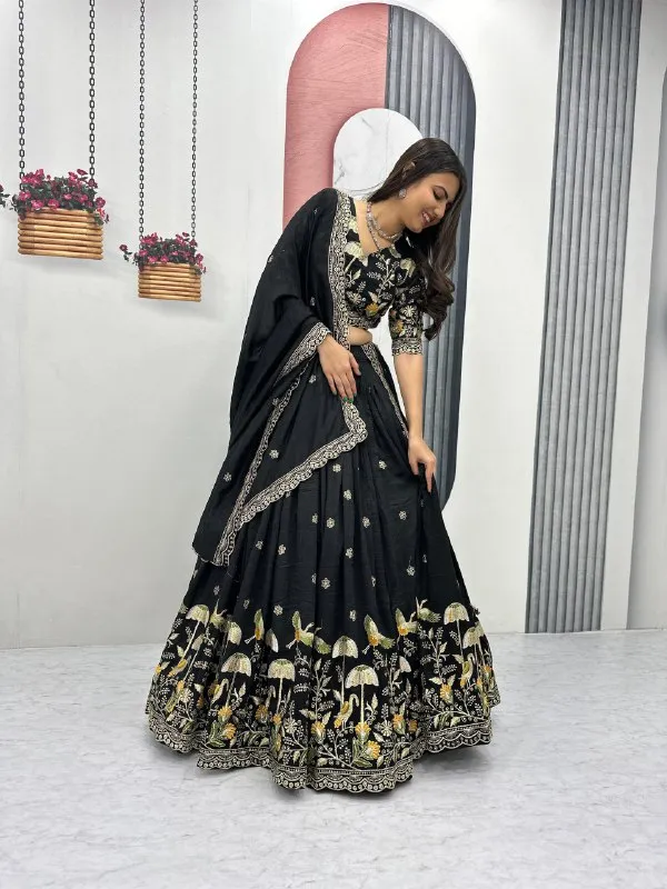 Black_Embroidered_Lehenga_Choli_Set_For_Women