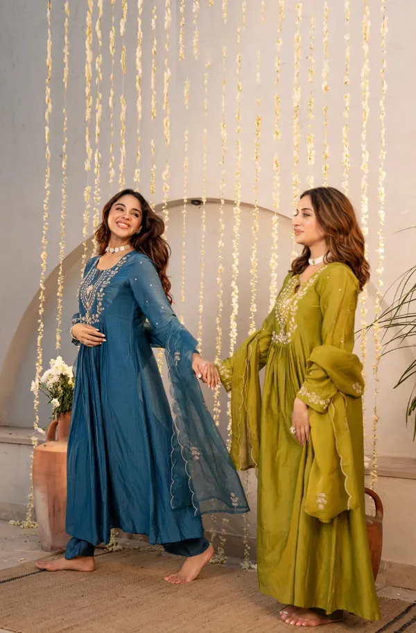 Olive_Green_Embroidered_Anarkali_Suit_Set_For_Women
