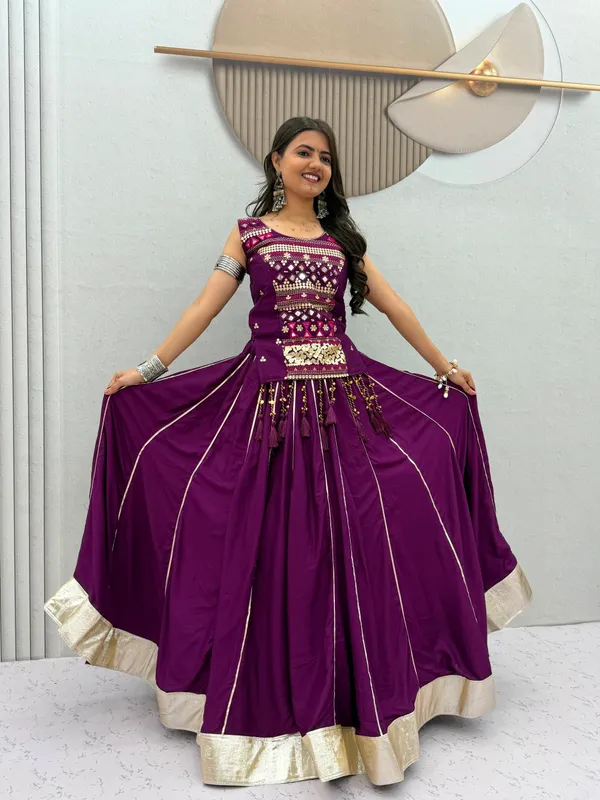 Purple_Embellished_Lehenga_Choli_Set_For_Women