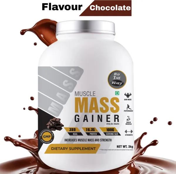 BUY_THE_WHEY_Muscle_Mass_Gainer_|_100%_Genuine_|_For_Adults_Weight_Gainers/Mass_Gainers_(3_kg,_CHOCOLATE)