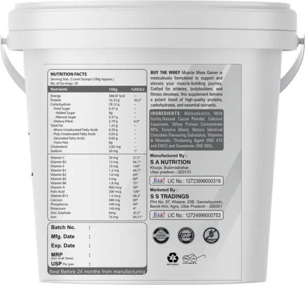 BUY_THE_WHEY_Muscle_Mass_Gainer_|_100%_Genuine_|_For_Adults_Weight_Gainers/Mass_Gainers_(5_kg,_STRAWBERRY)