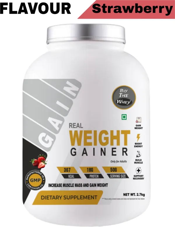 BUY_THE_WHEY_Real_Weight_Gainer_|_Lab_Tested_|_100%_Pure_Gainer_Weight_Gainers/Mass_Gainers_(2.7_kg,_STRAWBERRY)