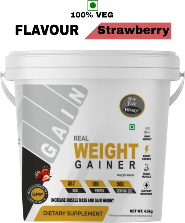 BUY_THE_WHEY_Real_Weight_Gainer_|_Lab_Tested_|_Weight_Gainers/Mass_Gainers_(4.5_kg,_STRAWBERRY)