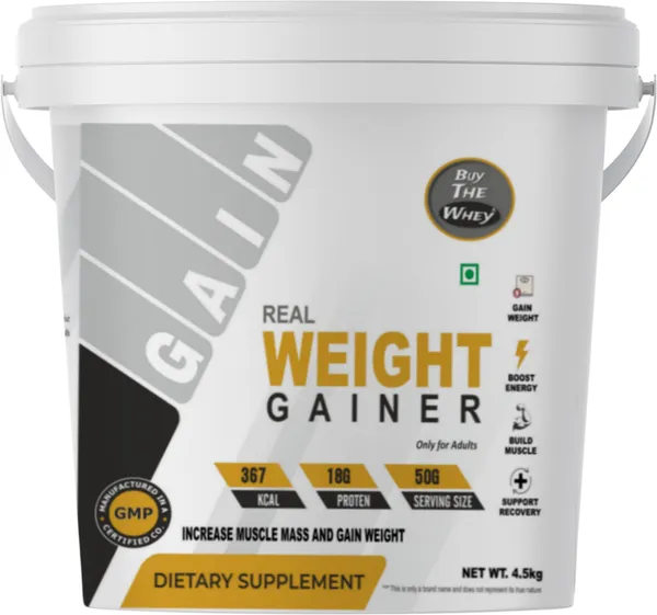BUY_THE_WHEY_Real_Weight_Gainer_|_Lab_Tested_|_Weight_Gainers/Mass_Gainers_(4.5_kg,_STRAWBERRY)