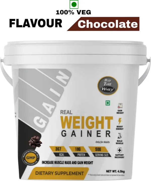 BUY_THE_WHEY_Real_Weight_Gainer_|_Lab_Tested_|_Weight_Gainers/Mass_Gainers_(4.5_kg,_CHOCOLATE)