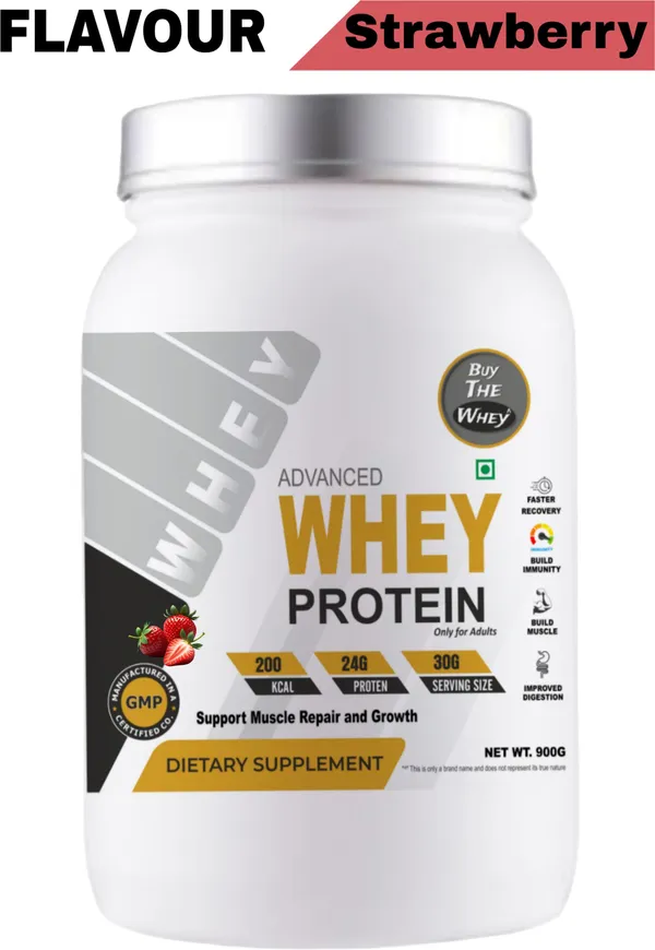 BUY_THE_WHEY_Advance_Whey_Protein_|100%_Pure_|_Lab_Tested_|_Whey_Protein_(900_g,_STRAWBERRY)