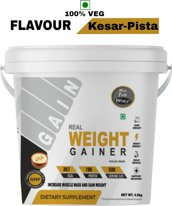 BUY_THE_WHEY_Real_Weight_Gainer_|_Lab_Tested_|_Weight_Gainers/Mass_Gainers_(4.5_kg,_KESAR-PISTA)