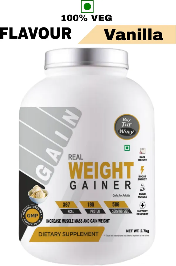 BUY_THE_WHEY_Real_Weight_Gainer_|_Lab_Tested_|_Weight_Gainers/Mass_Gainers_(2.7_kg,_VANILLA)
