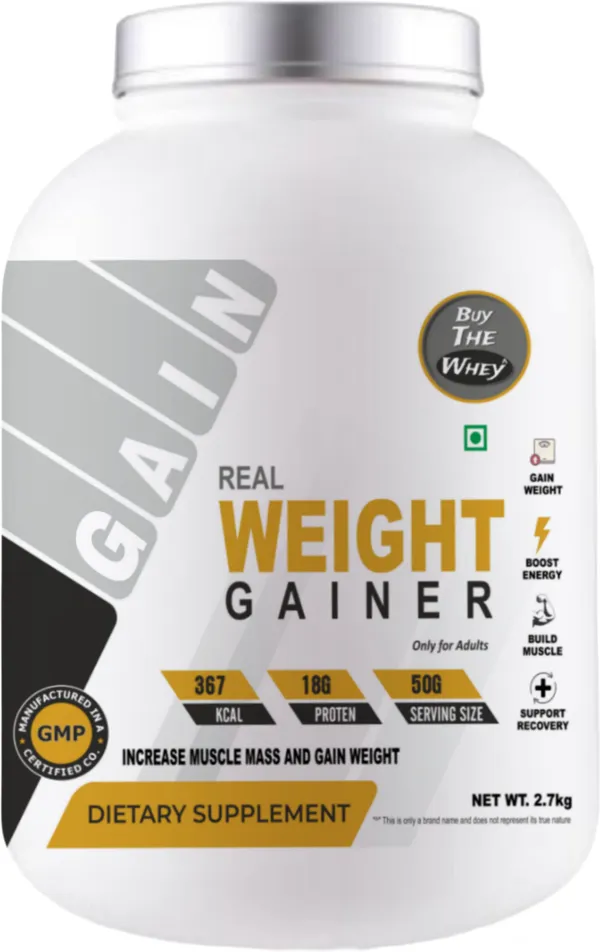 BUY_THE_WHEY_Real_Weight_Gainer_|_Lab_Tested_|_Weight_Gainers/Mass_Gainers_(2.7_kg,_VANILLA)