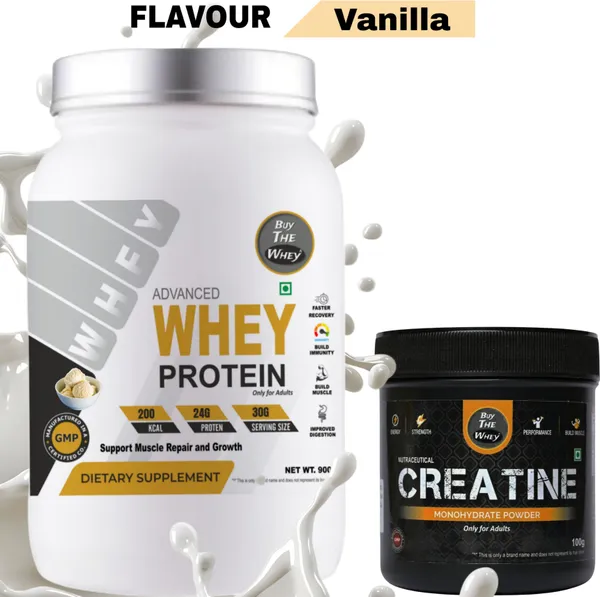 BUY_THE_WHEY_Advance_Whey_Protein_100%_Genuine_Lab_Tested_For_Adults_With_Creatine_-_Weight_Gainers/Mass_Gainers_(900_g,_Vanilla)