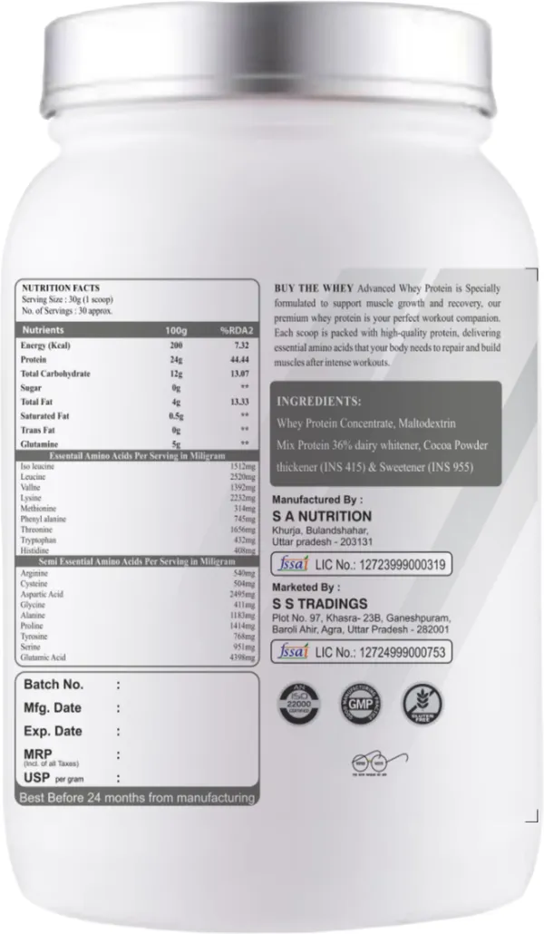 BUY_THE_WHEY_Advance_Whey_Protein_100%_Genuine_Lab_Tested_For_Adults_With_Creatine_-_Weight_Gainers/Mass_Gainers_(900_g,_Strawberry)