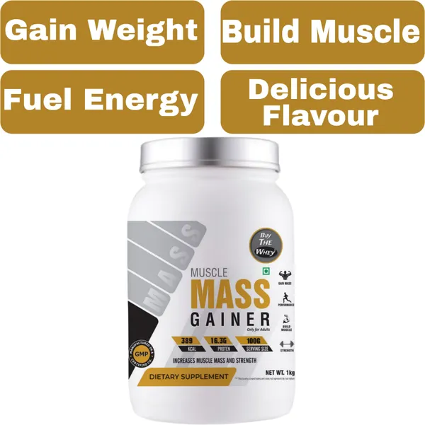 BUY_THE_WHEY_Muscle_Mass_Gainer_|_100%_Genuine_|_Lab_Tested_|_For_Adults_With_Shaker_--_Weight_Gainers/Mass_Gainers_(1_kg,_Chocolate)