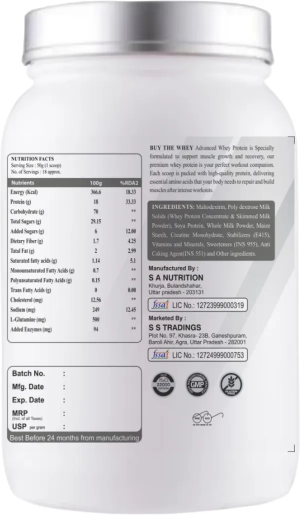 BUY_THE_WHEY_Real_Weight_Gainer_|_Lab_Tested_|_Pure_Gainer_|_For_Adults_With_Shaker_-_Weight_Gainers/Mass_Gainers_(900_g,_Kesar-Pista)