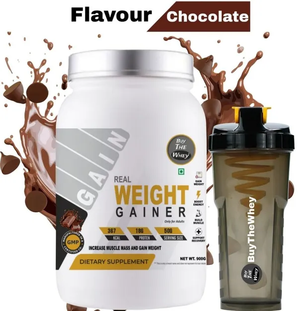 BUY_THE_WHEY_Real_Weight_Gainer_|_Lab_Tested_|_Pure_Gainer_|_For_Adults_With_Shaker_-_Weight_Gainers/Mass_Gainers_(900_g,_CHOCOLATE)