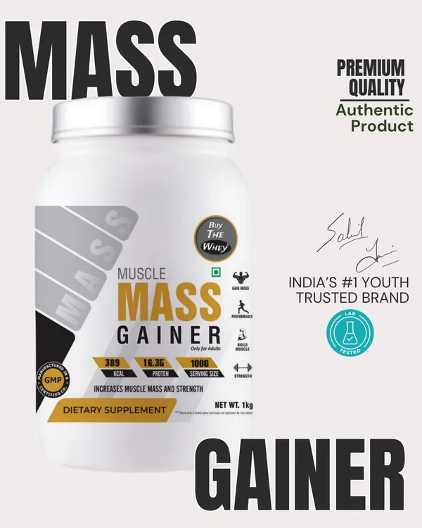 BUY_THE_WHEY_Muscle_Mass_Gainer_|_100%_Genuine_|_Lab_Tested_|_For_Adults_With_Shaker_--_Weight_Gainers/Mass_Gainers_(1_kg,_Kesar-Pista)