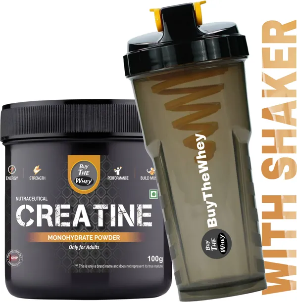 BUY_THE_WHEY_Creatine_Monohydrate_100g_|_3g_Serving|_Lab_Tested_|_With_750ml_Shaker_Creatine_(100_g,_Unflavoured)