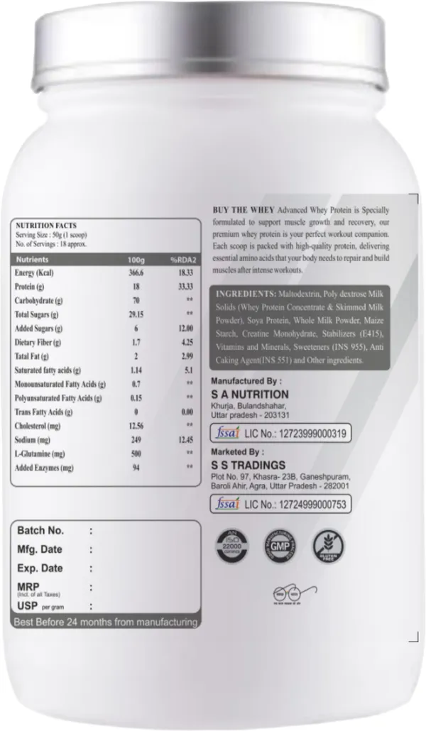 BUY_THE_WHEY_Real_Weight_Gainer_|18g_Protein_|_Pure_Gainer_With_Creatine_Weight_Gainers/Mass_Gainers_(900_g,_KESARPISTA)