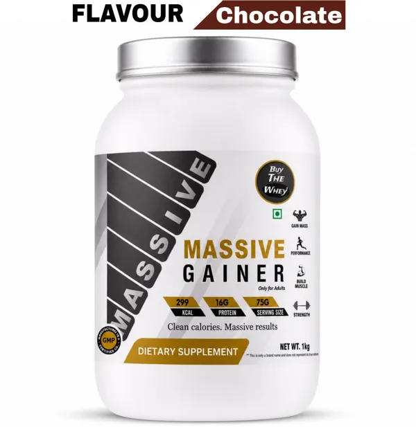 BUY_THE_WHEY_Massive_Gainer_Protein_Supplement_for_Mass_Gain_and_Muscle_Growth_Weight_Gainers/Mass_Gainers_(1_kg,_Chocolate)