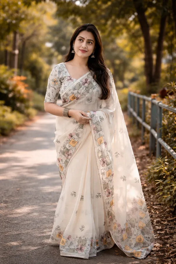 Soft_Ivory_Linen_Saree_With_Pastel_Floral_Border