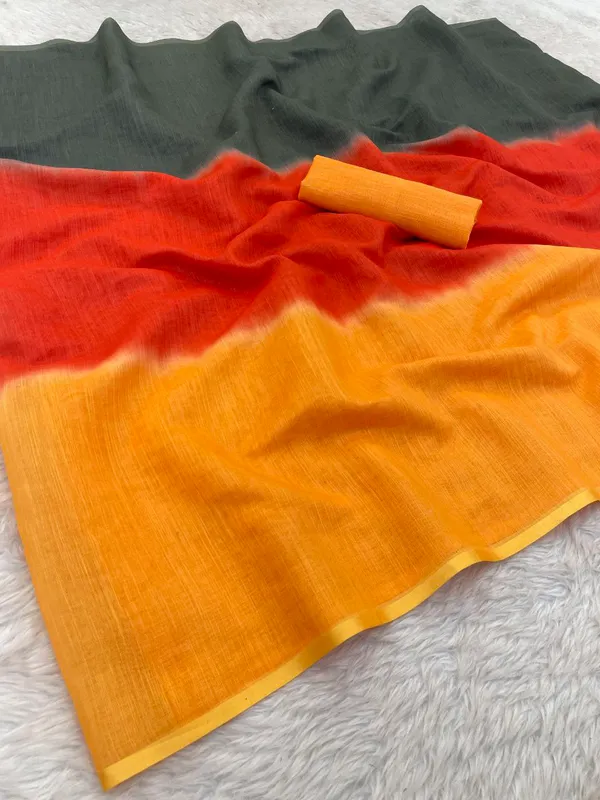 Vibrant_Sunset_Ombre_Saree_In_Yellow_Orange_Olive_Green