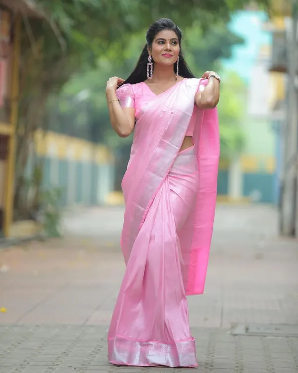 Blush_Pink_Soft_Silk_Blend_Saree_With_Silver_Woven_Border