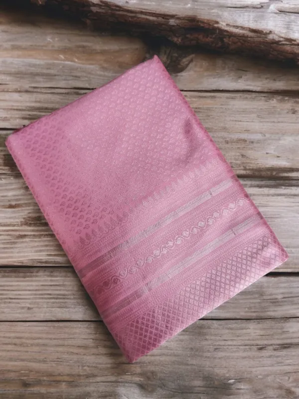 Blush_Pink_Soft_Silk_Blend_Saree_With_Silver_Woven_Border