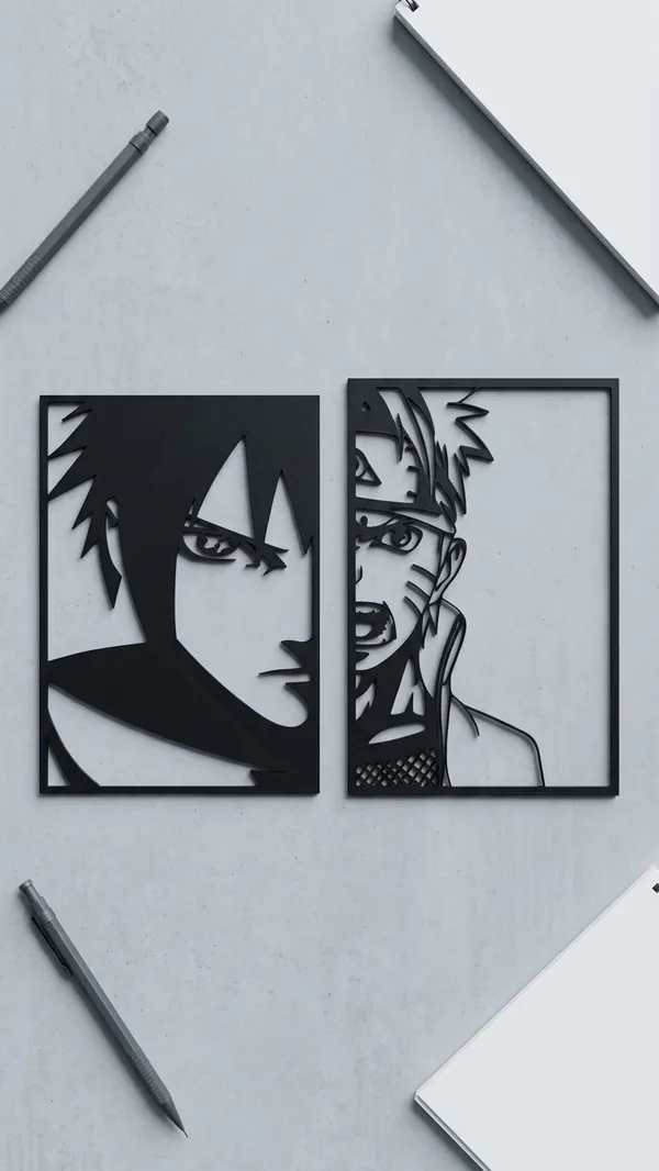 Metal_Contemporary_Anime_Cutout_Wall_Art_Set