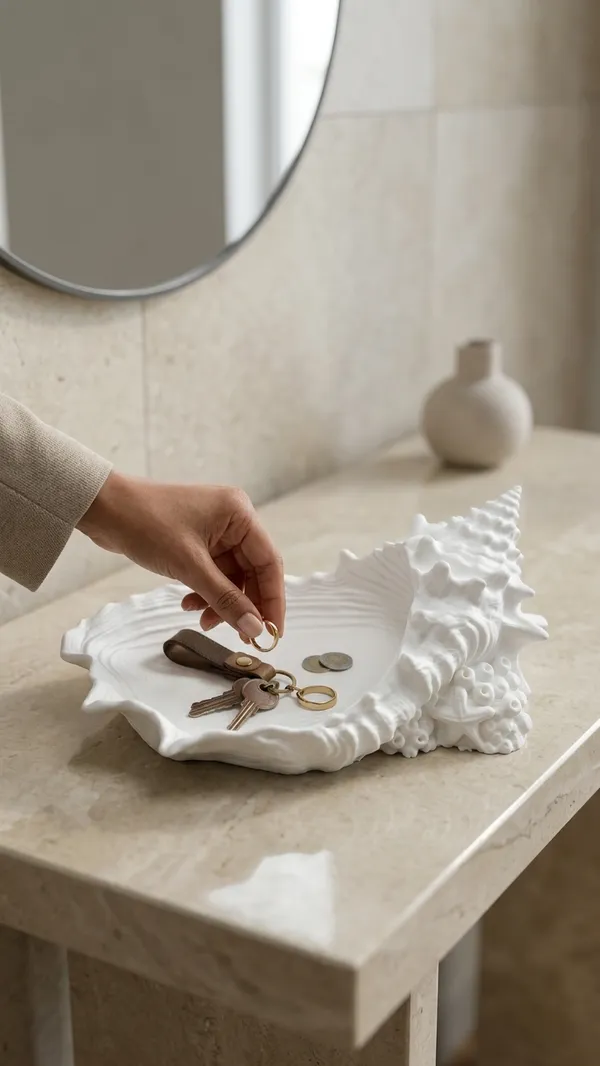White_Coastal_Seashell_Decorative_Tray