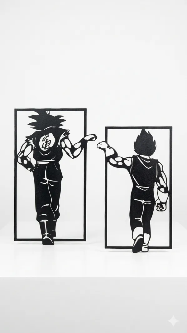 Metal_Anime_Character_Silhouette_Wall_Art_Set
