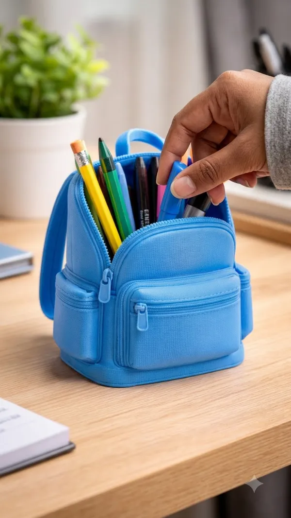 Blue_Multi_Compartment_Zippered_Pencil_Pouch