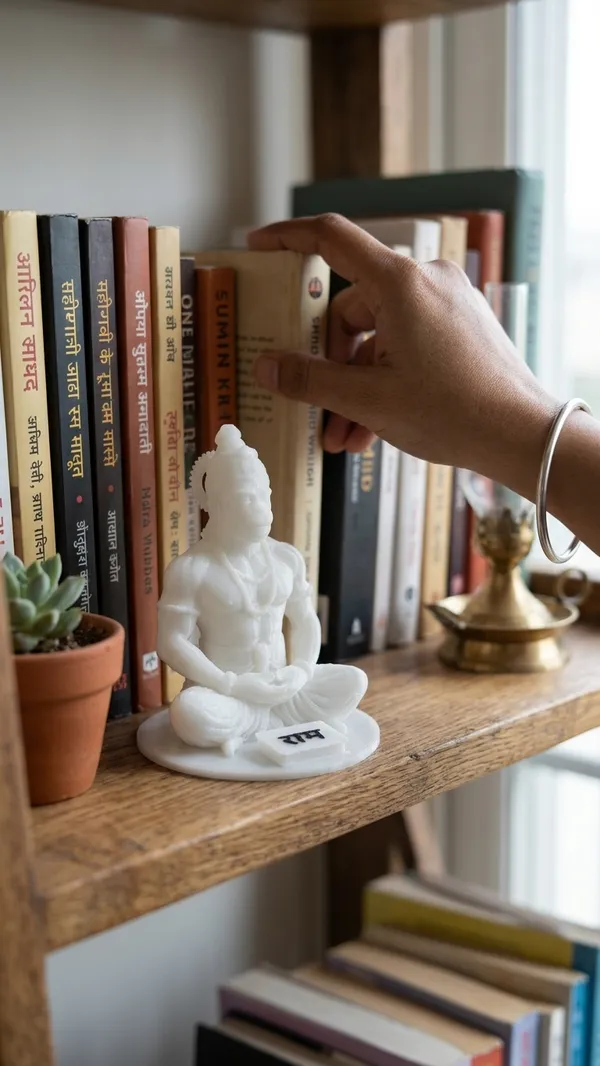 White_Meditating_Hanuman_Idol