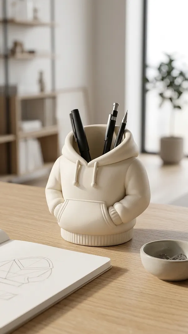 Cream_Ceramic_Hoodie_Design_Planter_Pot