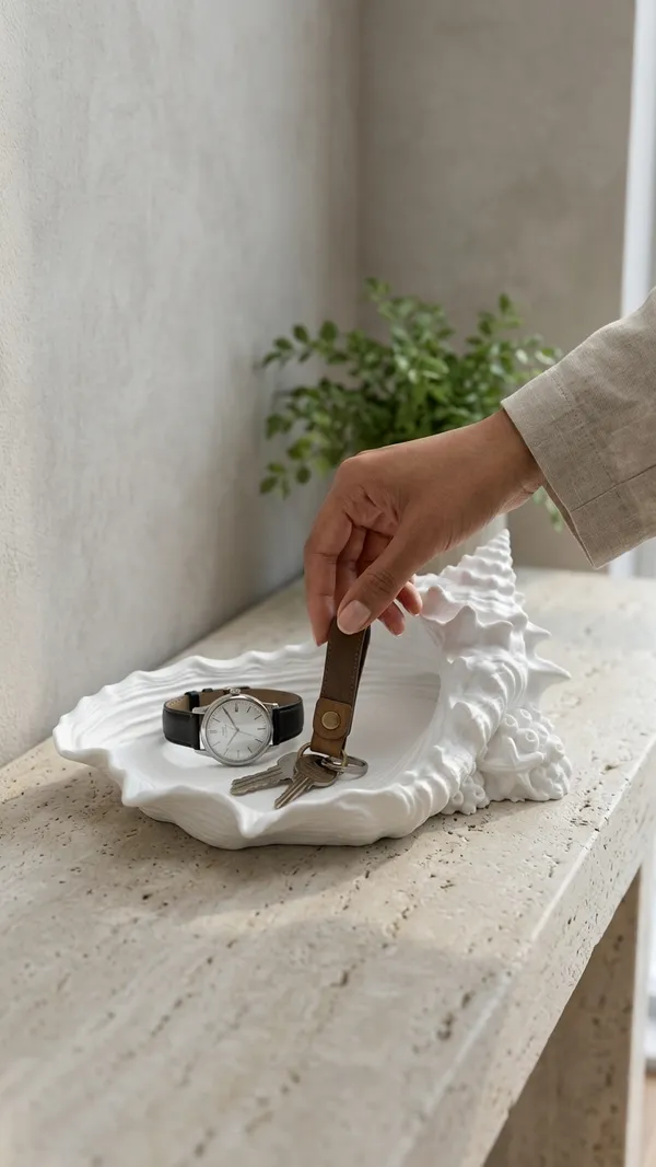 White_Coastal_Seashell_Decorative_Tray