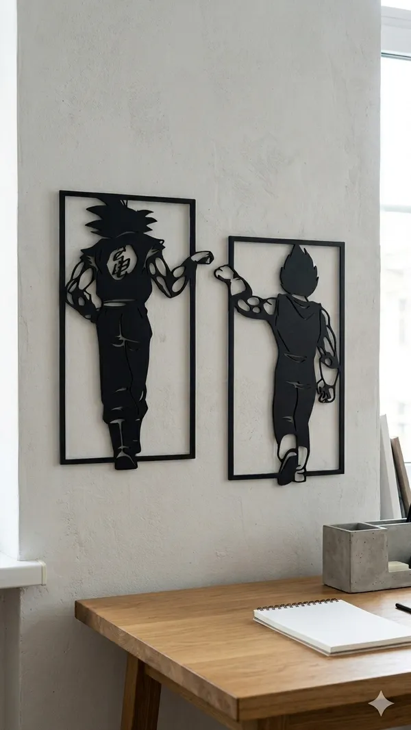 Metal_Anime_Character_Silhouette_Wall_Art_Set
