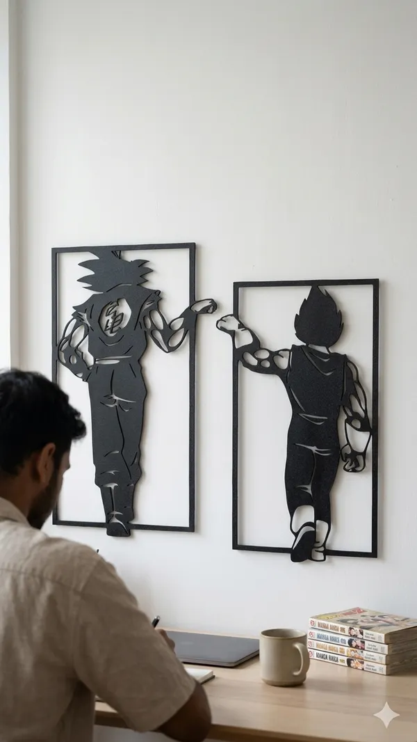 Metal_Anime_Character_Silhouette_Wall_Art_Set