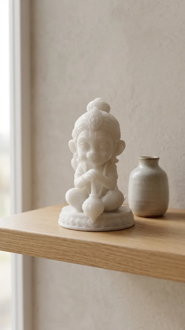 White_Hanuman_Decorative_Idol