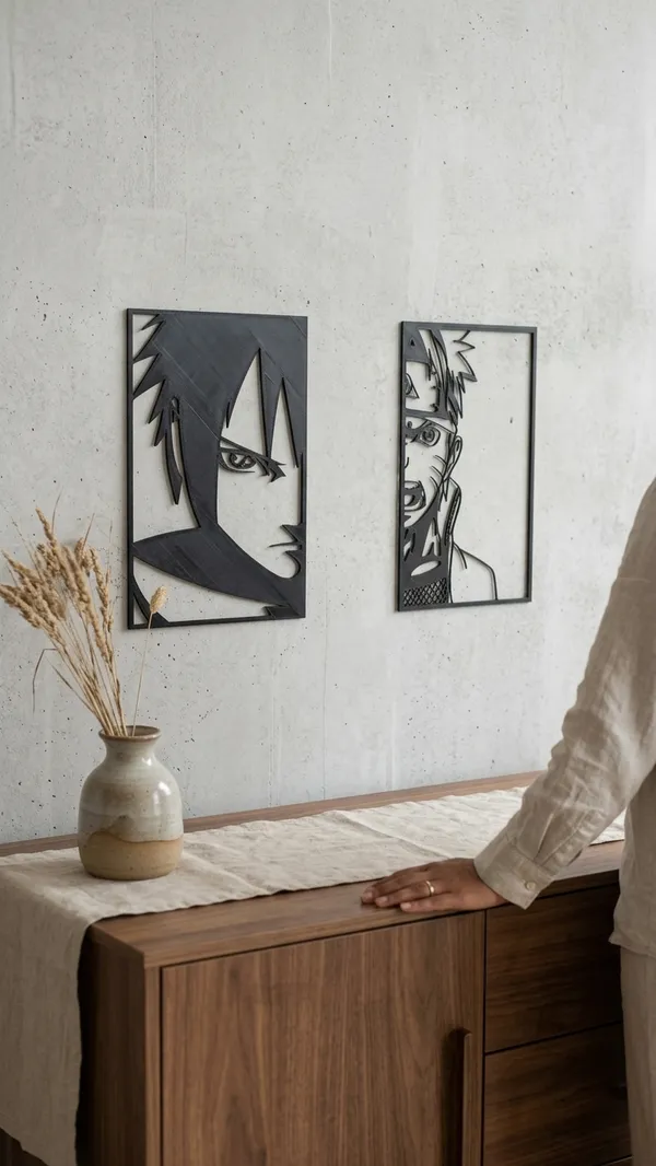 Metal_Contemporary_Anime_Cutout_Wall_Art_Set