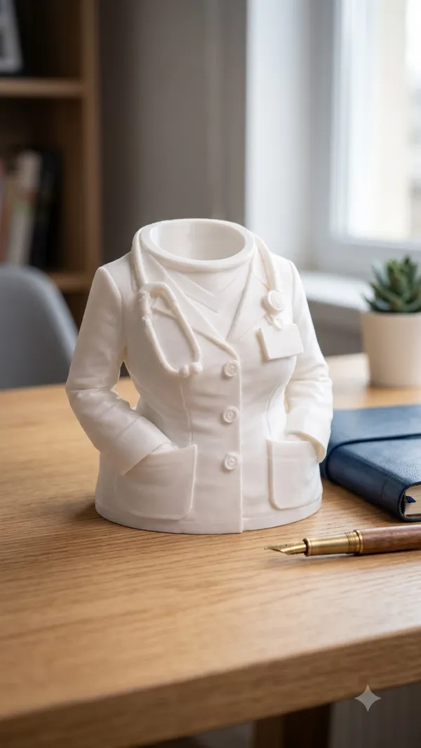 White_Doctor_Coat_Pen_Holder
