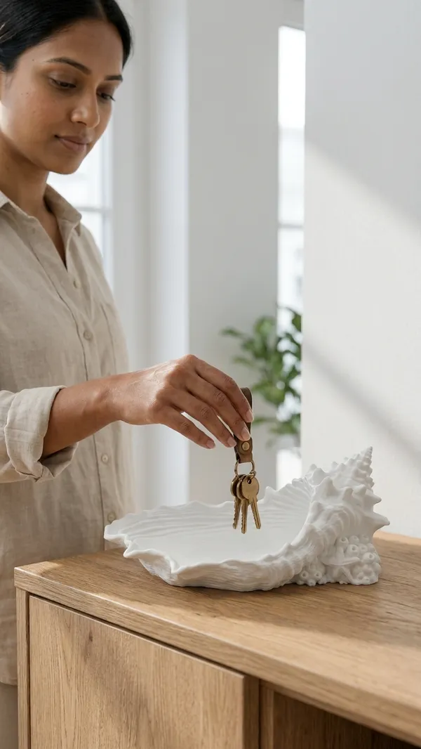 White_Coastal_Seashell_Decorative_Tray
