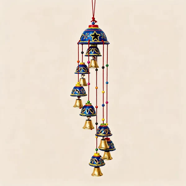 Handpainted_Traditional_Multicolor_Floral_Bell_Wind_Chime