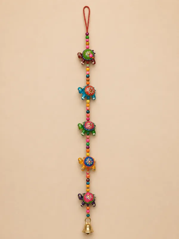 Handpainted_Traditional_Turtle_Motif_Decorative_Bell_Hanging_-_Pack_of_2
