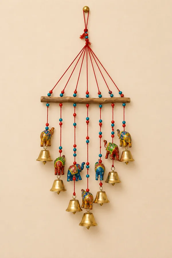 Handpainted_Traditional_Elephant_Motif_Bell_Wind_Chime