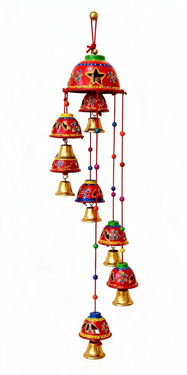 Plastic_Hand_Painted_Floral_Red_Bell_Wind_Chime
