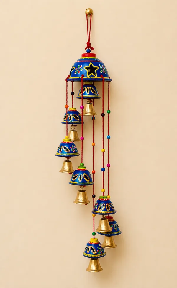 Handpainted_Traditional_Multicolor_Floral_Bell_Wind_Chime
