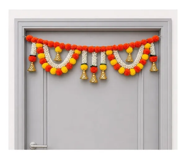 Plastic_Festive_Floral_Pom_Pom_Door_Toran_With_Bells