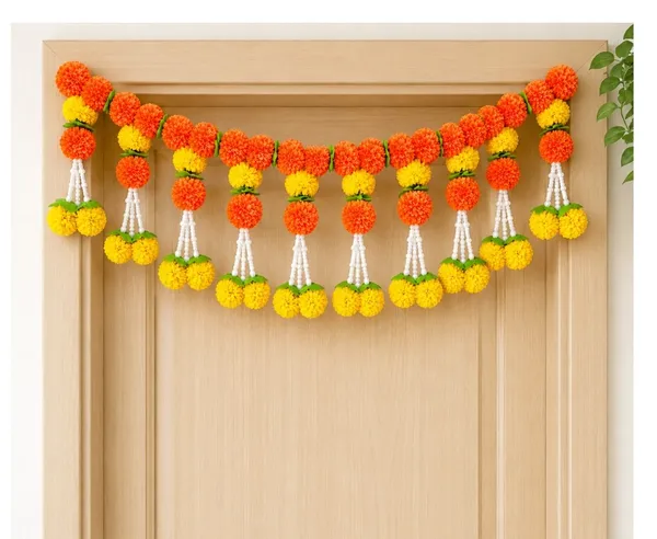 Plastic_Festive_Floral_Orange_Yellow_Door_Toran