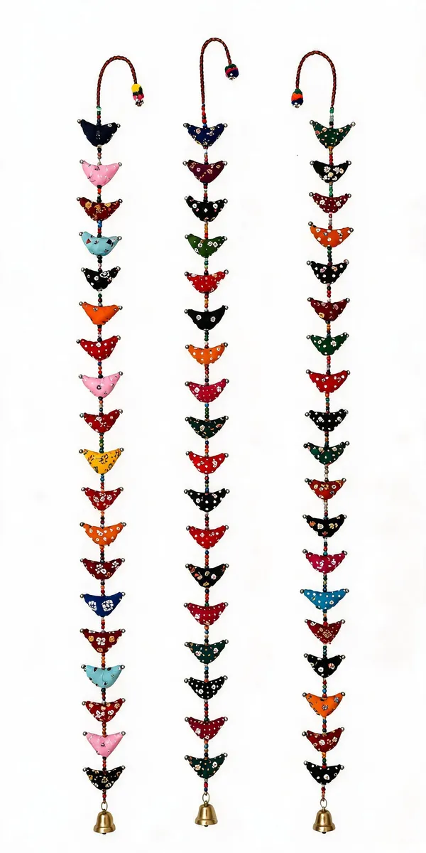 Cotton_Fabric_Traditional_Bird_Motif_Bell_Wall_Hanging