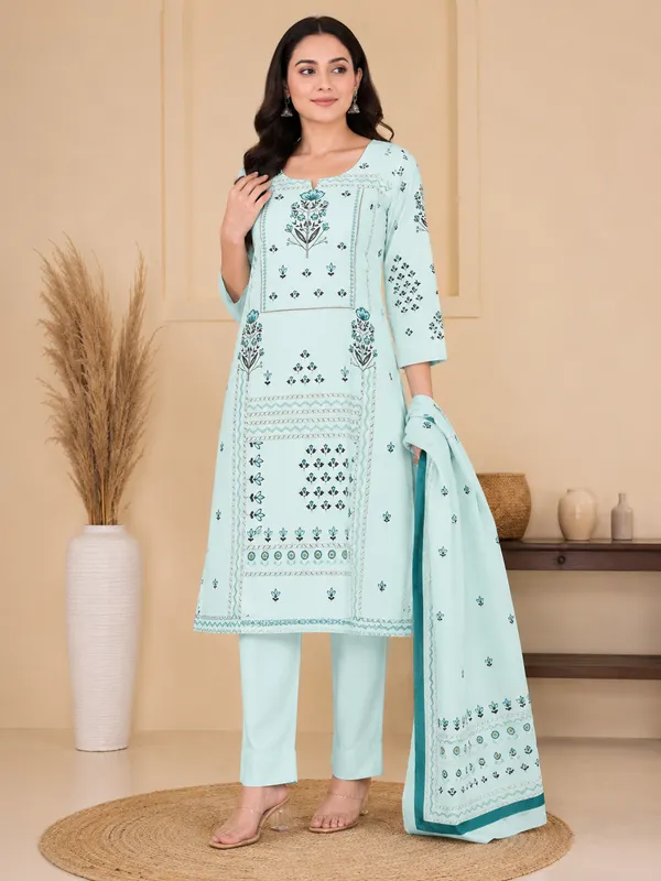 Aqua_Printed_Straight_Kurta_Set_With_Dupatta_For_Women