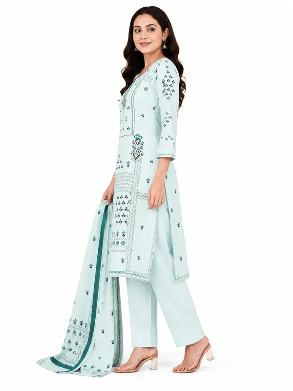 Aqua_Printed_Straight_Kurta_Set_With_Dupatta_For_Women